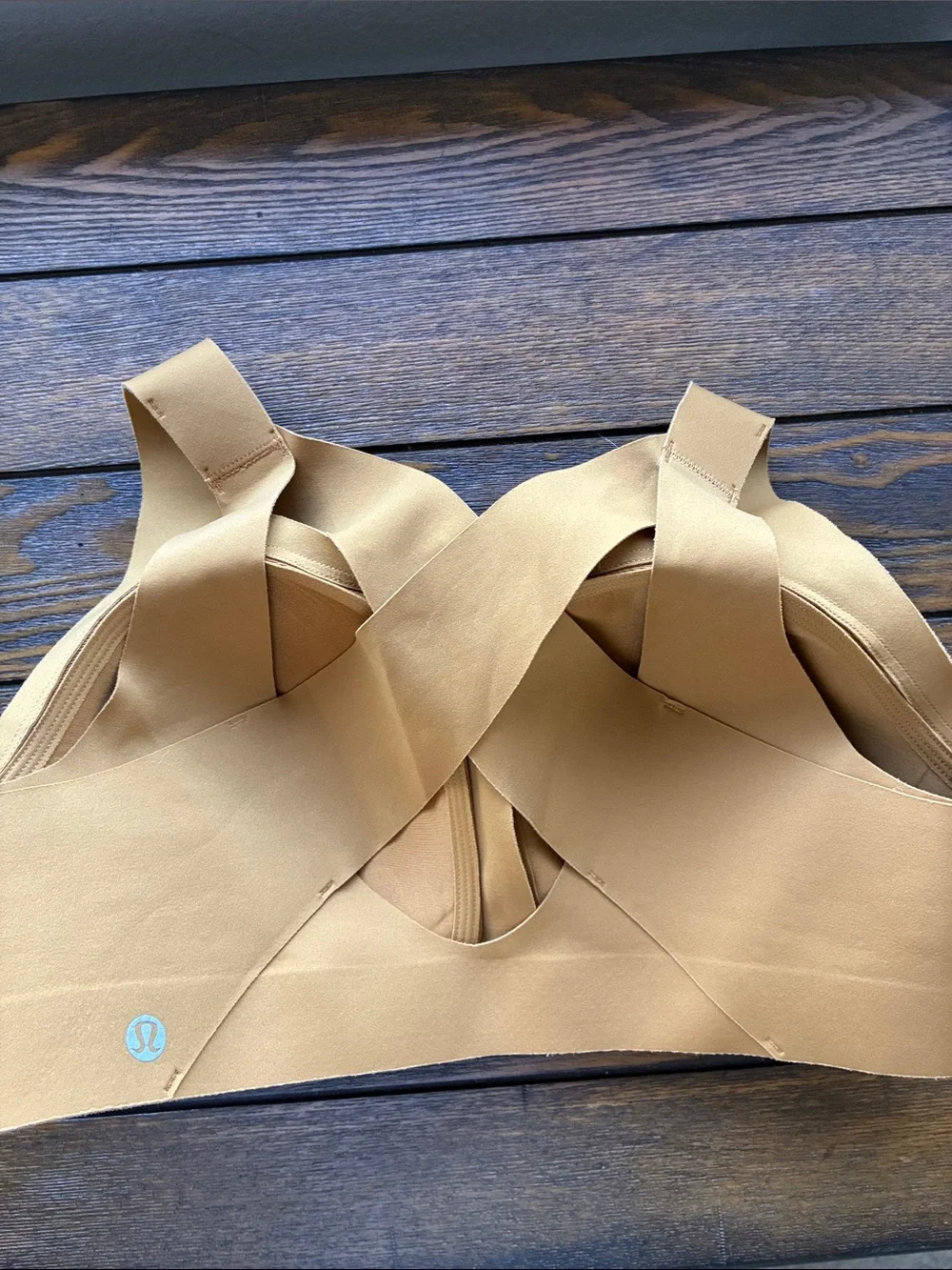 lululemon athletica Front-Zip Support Bra in Camel/Gold